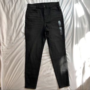 American Eagle AEO Curvy Super Hi Rise Next Level Stretch Black Jeggings Size 12